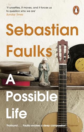 Book cover featuring a military cap, a religious figurine, and a guitar neck.