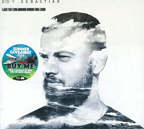 CD cover: Man’s portrait blended with clouds and ocean waves.