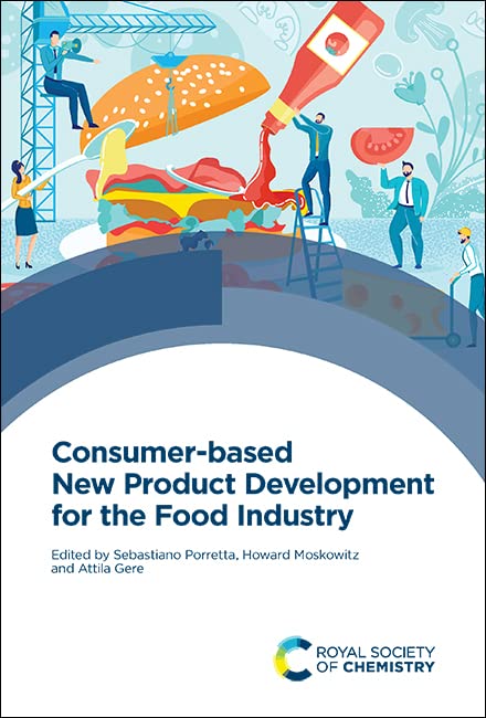 Book cover with illustrated people and food, titled “Consumer-based New Product Development.”