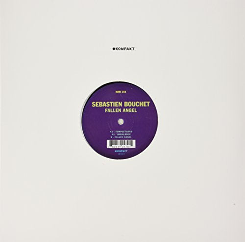 Dark purple vinyl record label with white text: "Sebastien Bouchet - Fallen Angel".