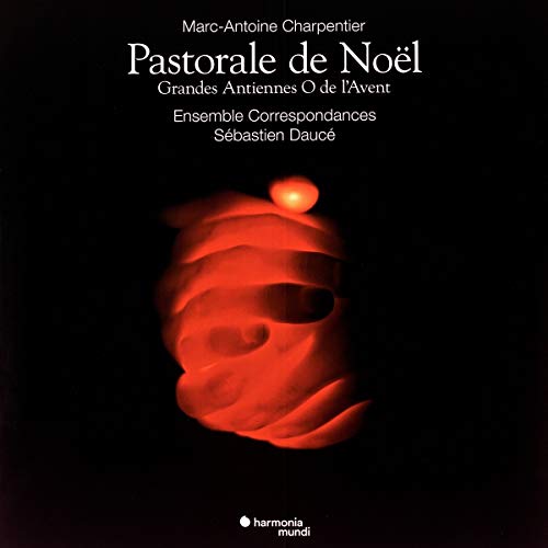 Vinyl album cover for Charpentier’s “Pastorale de Noël” with a hand and light.