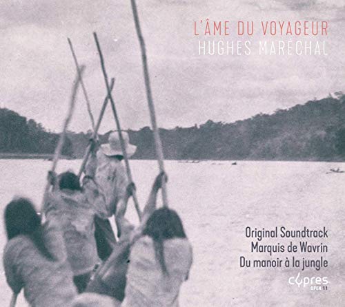 "Black and white CD cover featuring men rowing a boat with text overlays."
