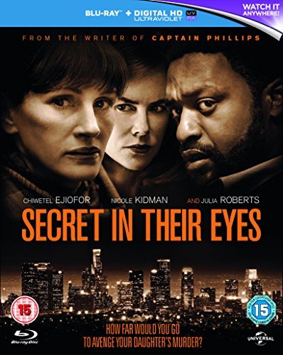 Secret In Their Eyes" Blu-ray cover featuring Chiwetel Ejiofor, Nicole Kidman, and Julia Roberts.