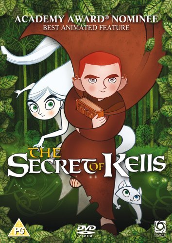 DVD cover for "The Secret of Kells" featuring animated characters.