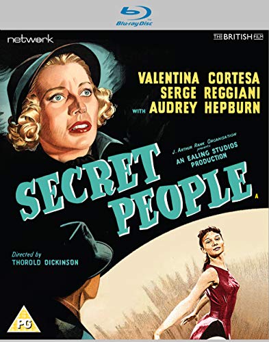 Blu-ray cover art for Secret People featuring a woman's face and a ballet dancer.