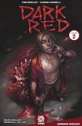 Comic book cover: injured man with blood, dark red title "DARK RED VOL. 2".