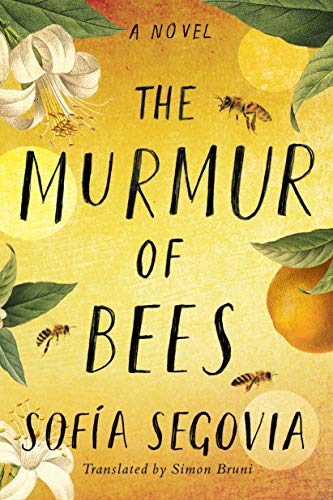 Book cover with a natural scene, possibly featuring bees or a rural landscape setting.