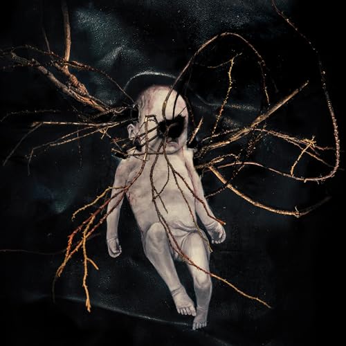 Dark album cover featuring a pale, doll-like figure with branching lines.
