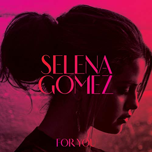 Album cover featuring a silhouette of Selena Gomez against a pink and orange background.