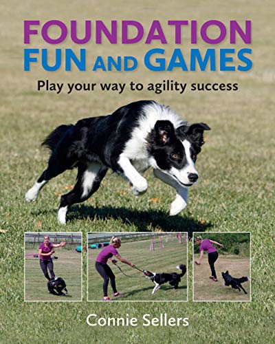 Book cover featuring a black and white Border Collie running across a grassy field.