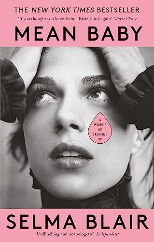 Black and white book cover featuring Selma Blair looking upwards.