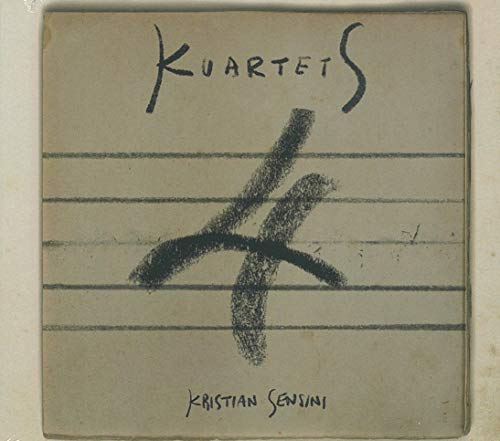 CD cover with handwritten text "Kuartet" and abstract black brushstrokes.