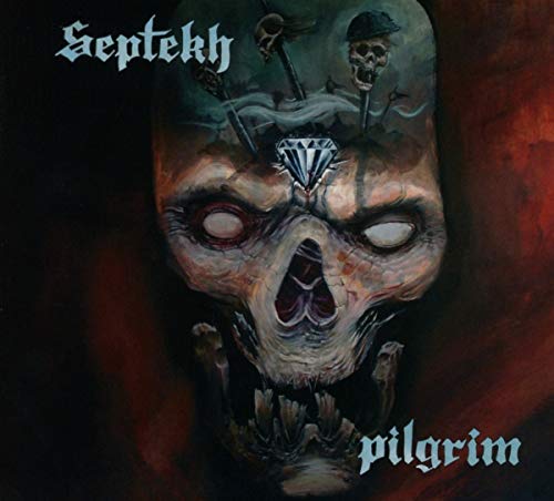 CD cover for Septekh's "Pilgrim" featuring a painted skull and diamond.