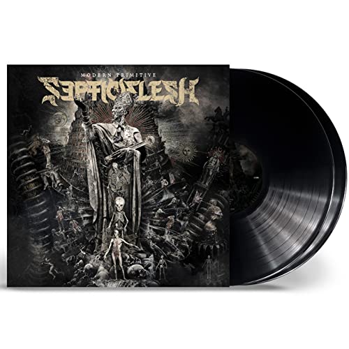 Septicflesh Modern Primitive vinyl record album cover featuring a dark, surreal, gothic illustration.