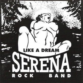 Black and white CD cover with abstract figure and band name "Serena.