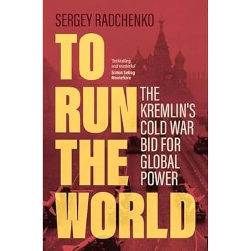 Book cover with red background, yellow text, and a silhouette of the Kremlin.