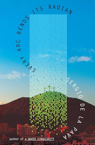 Book cover showing a hill with three crosses against a blue sky and city.