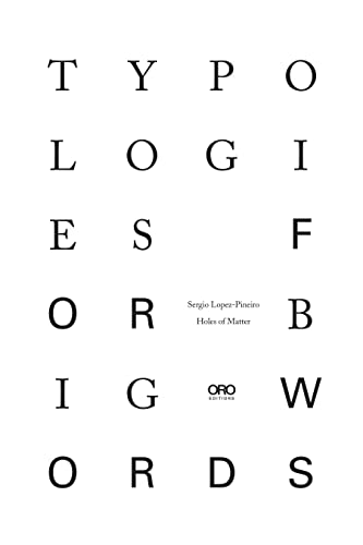 Book cover with large, vertically arranged letters spelling "Typologies for Big Words".