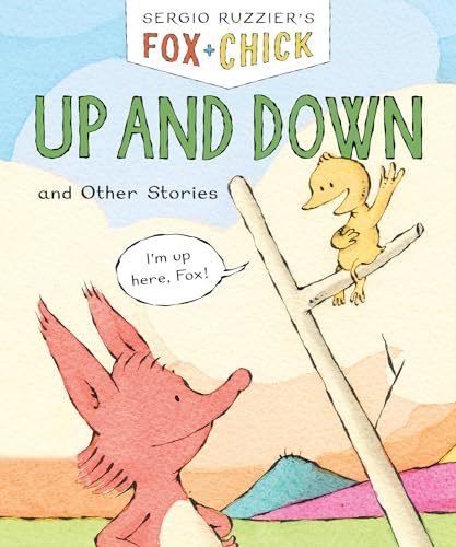 Fox and Chick book cover: a fox and chick play on a pole.