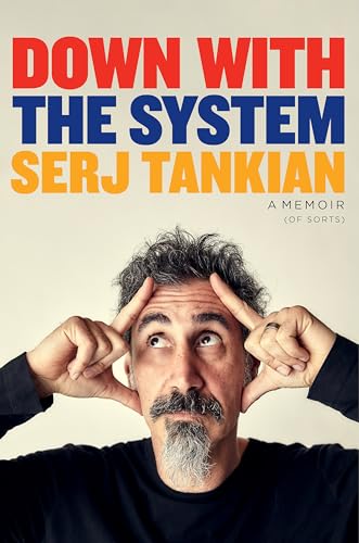 Book cover featuring Serj Tankian with hands on his forehead against a plain background.