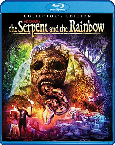 Blu-ray cover for "The Serpent and the Rainbow" featuring a zombie-like face.
