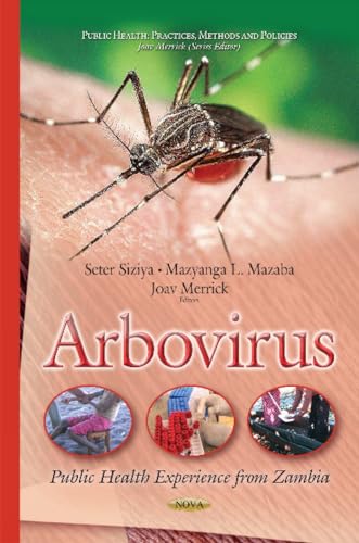 Book cover featuring a mosquito, titled "Arbovirus" with related images below.