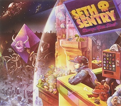 CD cover for Seth Sentry’s “Strange New Past” with surreal, colorful artwork.