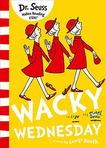 Dr. Seuss book cover: three figures in red walk with tilted hats.