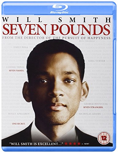 BluL Blu-ray cover of Seven Pounds featuring a close-up portrait of Will Smith.