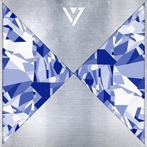 Seventeen’s “17 Carat” CD cover: geometric blue and silver design.