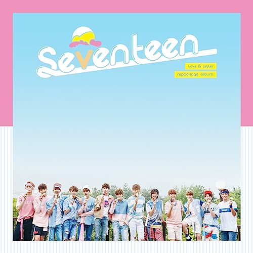 Seventeen album cover: group photo with blue sky and ice cream graphic.