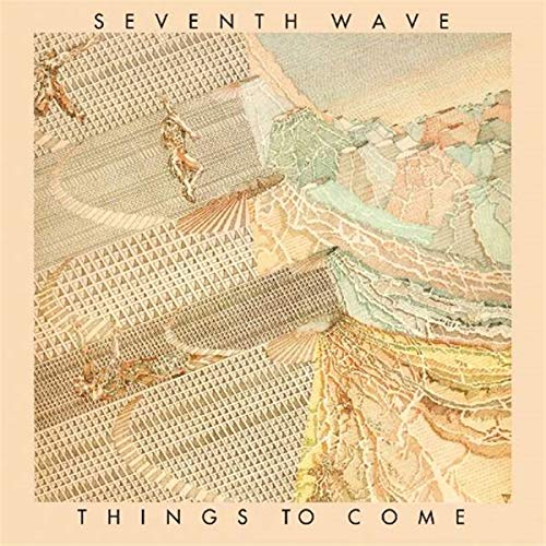 Album cover art with surreal figures walking across a geometric, grid-like landscape.