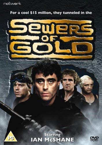 Sewers of Gold" DVD cover featuring four men and smoky background.