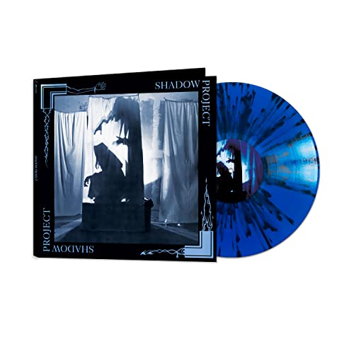 Shadow Project vinyl record with blue and black swirl pattern.