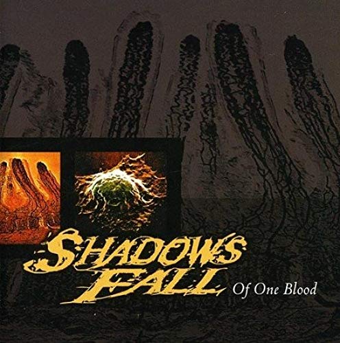 Album cover for Shadows Fall’s “Of One Blood” with dark, shadowy imagery.