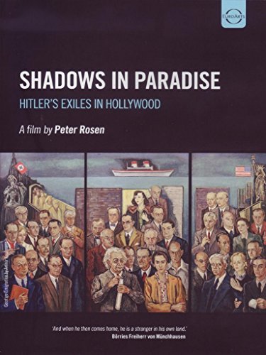 DVD cover for “Shadows In Paradise,” depicting portraits and scenes of exile.