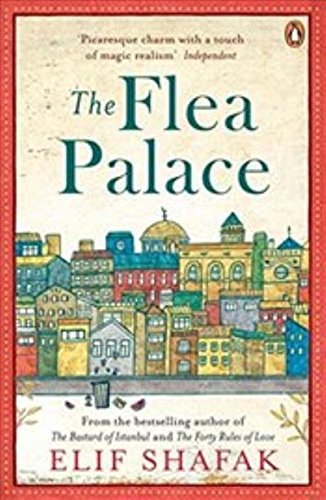 Colourful illustrated book cover featuring a whimsical palace with fleas and possibly other animals.