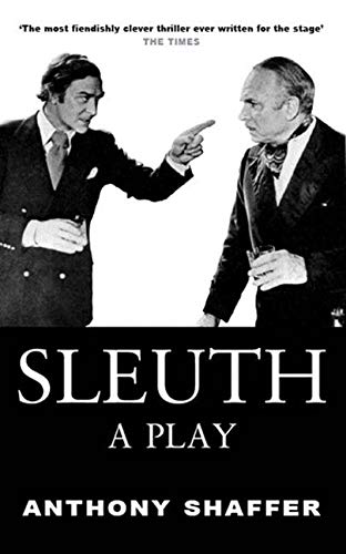 Cover of “Sleuth” play script featuring two men in suits facing each other.