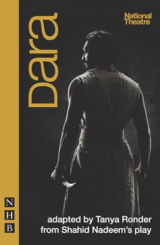 Poster for "Dara" play, showing a man’s back with a dagger.