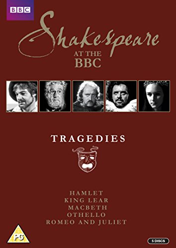 DVD cover for "Shakespeare at the BBC - Tragedies" featuring portraits.