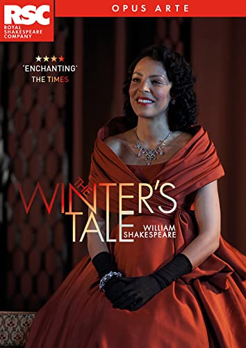 DVD cover for Shakespeare’s “The Winter’s Tale” featuring a woman in red.