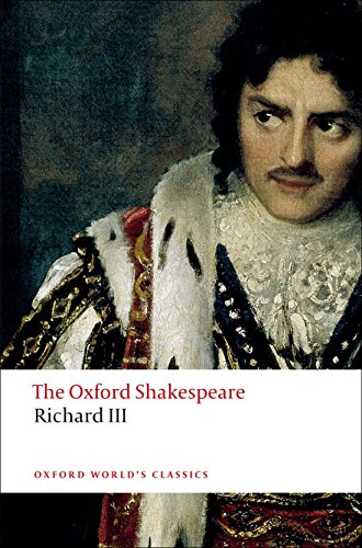 Book cover: portrait of a man in regal attire, “Richard III”.
