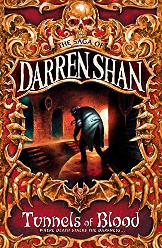 Book cover featuring a dark tunnel scene framed by ornate gold skull and claw decorations.