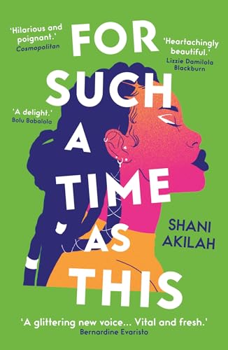 Book cover with a profile illustration of a Black woman against a green background.