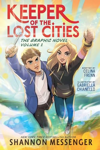 Book cover featuring a boy and girl flying against a bright, colorful background.