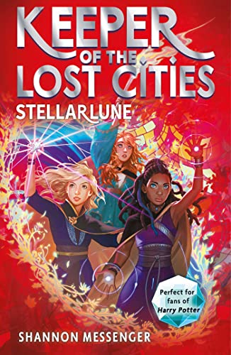 Book cover showing three young women with magical glowing hands against a red background.