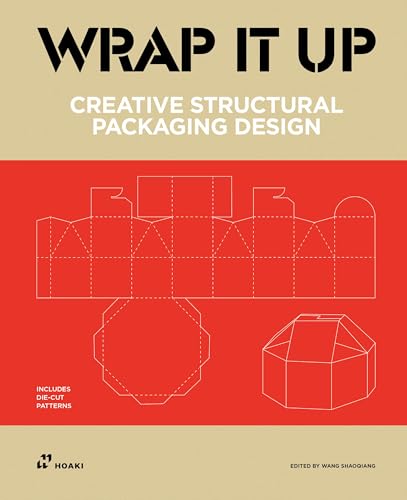 Book cover: "Wrap It Up" with red packaging diecut patterns shown.