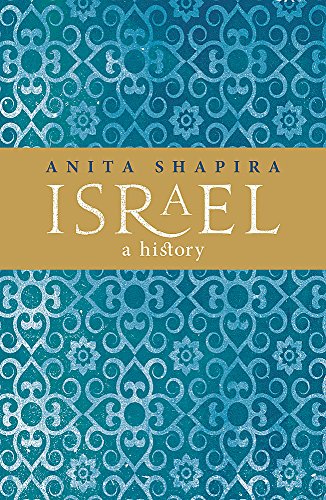 Book cover for Israel: A History by Anita Shapira with blue decorative geometric pattern.