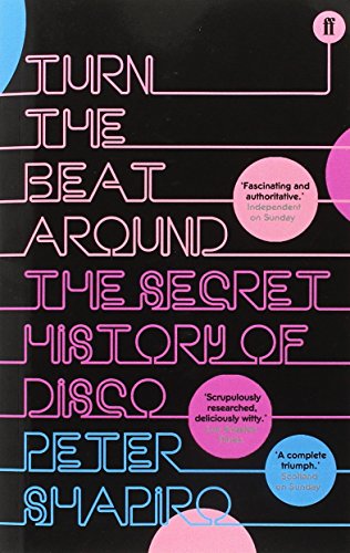 Book cover: “Turn the Beat Around” by Peter Shapiro, with pink and white text.