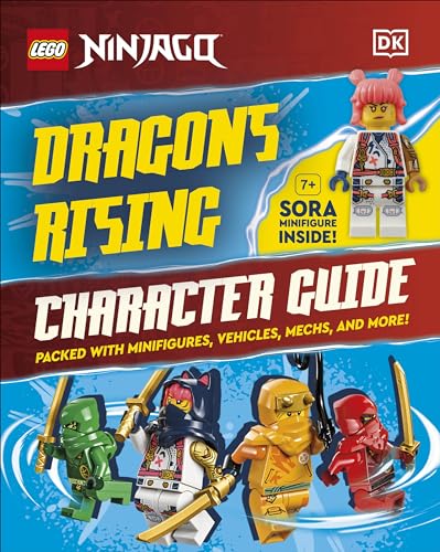 LEGO Ninjago Dragons Rising character guide book with a Sora minifigure.